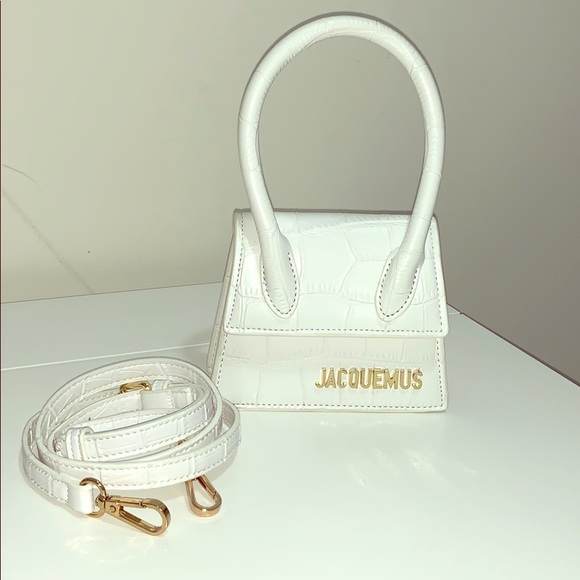 jacquemus mini bolsa white crocodile